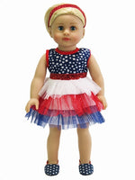 Sparkle Stars Dress Headband Fits 18" American Girl Doll Clothing2