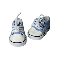 Blue Canvas Sneakers Fits 18" American Girl Doll Clothes Shoes2