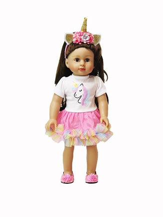 Rainbow Unicorn Dress Headband Fits 18" American Girl Doll Clothing2
