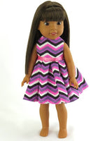 Chevron Pattern Dress Fits 14.5" Wellie Wisher American Girl Doll Clothing1