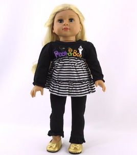 Peek A Boo Halloween Pant Set Fits 18" American Girl Doll Clothing0