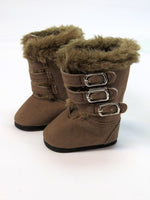 Brown Fur Boots Fits 18" American Girl Doll Clothing Shoes0