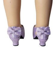 Lavender Back Bow High Heels Fits 14.5" Wellie Wisher American Girl Doll Shoes1