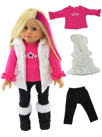 Star Puffer Vest Pant Set Fits 18" American Girl Doll Clothing0