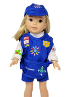 Daisy Girl Scouts Short Set Fits 14.5" Wellie Wisher American Girl Doll Clothing0