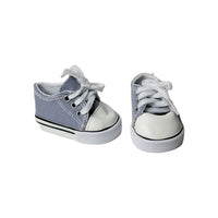 Grey Canvas Sneakers Fits 18" American Girl Doll Clothes Shoes2