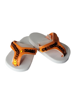 Orange Sequin Flip Flop Sandals Fits 18" American Girl Doll Clothing Shoes1