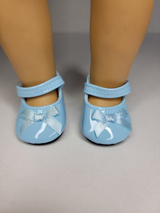 Light Blue Bow Dress Shoes Fits 18" American Girl Doll Clothes Shoes0