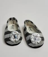 Gray Stripes Dress Shoes Fits 18" American Girl Doll Clothing Shoes2