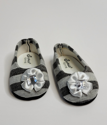 Gray Stripes Dress Shoes Fits 18" American Girl Doll Clothing Shoes2