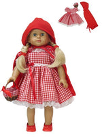 Red Riding Hood Dress Cape Basket Fits 18" American Girl Doll Clothing2