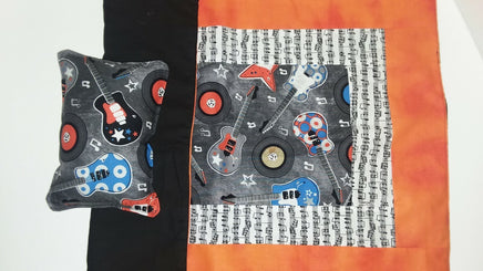 Guitar Music 2pc Handmade Bedding Set Fits 18" American Boy or Girl Doll3