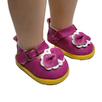 Magenta Mary Jane Dress Shoes Fits 14.5" Wellie Wisher American Girl Doll Shoes1