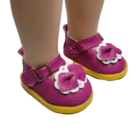 Magenta Mary Jane Dress Shoes Fits 14.5" Wellie Wisher American Girl Doll Shoes1