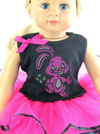 Hot Pink Easter Bunny Tutu Skirt Set Fits 18" American Girl Doll Clothing1