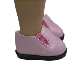 Pink Slip On Shoes Fits 14.5" Wellie Wisher American Girl Doll Shoes0
