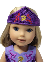 Purple Irish Dance Dress Fits 14.5" Wellie Wisher American Girl Doll Clothing1