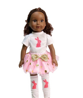 Pink Easter Bunny Outfit Fits 14.5" Wellie Wisher American Girl Doll Clothing1