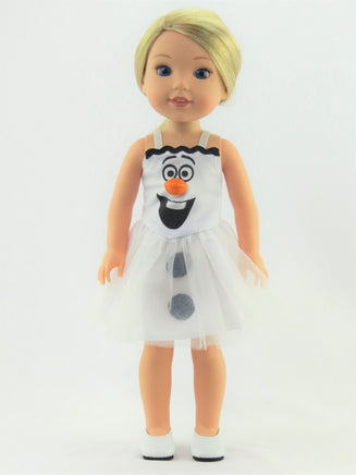 Happy Snowman Dress Fits 14.5" Wellie Wisher American Girl Doll Clothing0