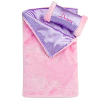 Pink & Purple Sleeping Bag & Pillow Fits 18" American Girl Doll Accessories1