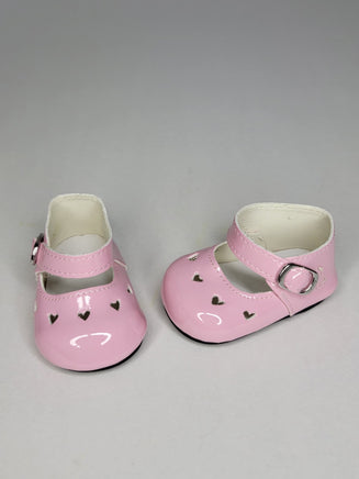 Pink Heart Cutout Dress Shoes Fits 18" American Girl Doll Clothes Shoes2