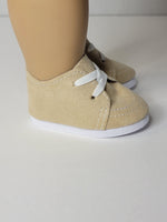 Khaki Boat Shoes Fits 18" American Girl Doll Clothes Shoes1