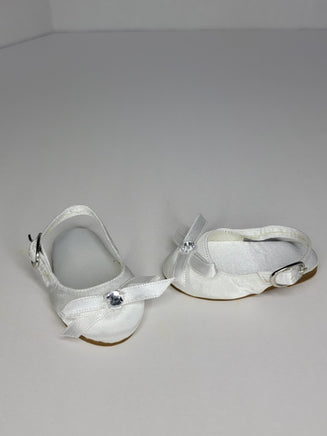 White Satin Bow Dress Shoes Fits 18" American Girl Doll Clothes Shoes2