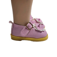 Light Pink Bow Dress Shoes Fits 14.5" Wellie Wisher American Girl Doll Shoes2