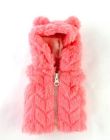 Pink Fuzzy Vest Pant Outfit Fits 14.5" Wellie Wisher American Girl Doll Clothing1