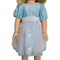 Blue Flower Dress Fits 14.5" Wellie Wisher American Girl Doll Clothing2
