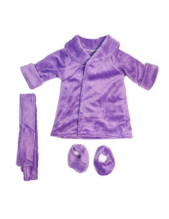 Purple Bath Robe Fits 14.5" Wellie Wisher American Girl Doll Clothing1