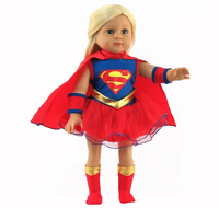 Super Girl Hero Dress Costume Fits 18" American Girl Doll Clothing0
