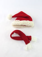 Santa Hat and Scarf Fits 14.5 Wellie Wisher American Girl Doll Clothing1