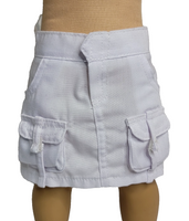 White Cargo Skirt Fits 18" American Girl Doll Clothing0
