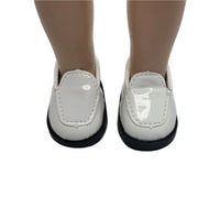 White Loafers Fits 14.5" Wellie Wisher American Girl Doll Shoes1