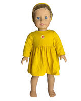 Yellow Flower Dress Fits 18" American Girl Doll Clothing0