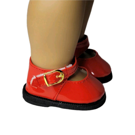Red Mary Jane Dress Shoes Fits 18" American Girl Doll Clothes Shoes0