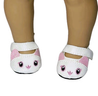 White Kitty Cat Dress Shoes Fits 18" American Girl Doll Clothes Shoes0