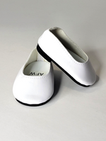 White Slip On Dress Shoes Fits 18" American Girl Doll Clothing Shoes0
