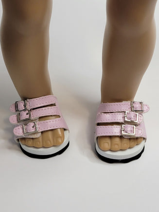 Pink Buckle Sandals Fits 18" American Girl Doll Clothing Shoes1
