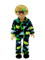 Dinosaur Pajama Pant Set Fits 18" American Boy Girl Doll Clothing0