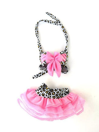 Cheetah and Pink  Swimsuit Fits 14.5" Wellie Wisher American Girl Doll Clothing2