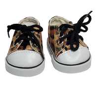 Cheetah Print Sneakers Fits 18" American Girl Doll Clothing Shoes1