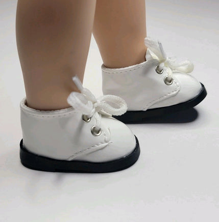 White Shoes Fits 14.5" Wellie Wisher American Girl Doll Shoes3