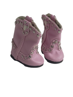 Pink Stud Western Boots Fits 14.5" Wellie Wisher American Girl Doll Shoes2