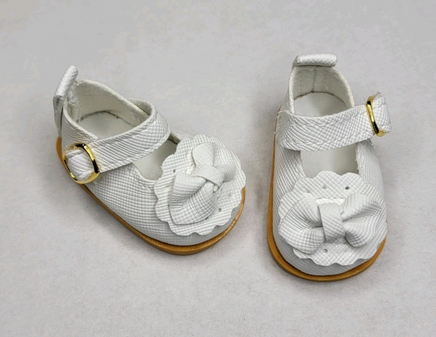 White Mary Jane Dress Shoes Fits 14.5" Wellie Wisher American Girl Doll Shoes3