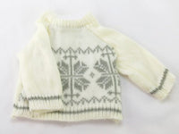 Grey And White Knit Sweater Skirt Set Fits 18" American Girl Doll Clothing1