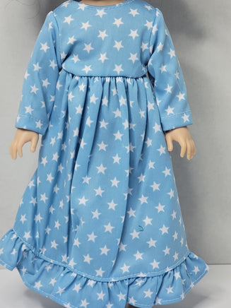 Blue Star Nightgown Fits 14.5" Wellie Wisher American Girl Doll Clothing1