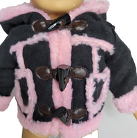 Pink Trim Coat Fits 18" American Girl Doll Clothing1