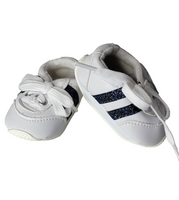 Navy Glitter Stripe Sneakers Fits 18" American Girl Doll Clothing Shoes0